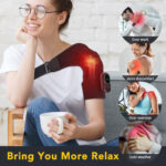 Hailicare Detachable App Control Heating Vibration Shoulder Wrap Massager For Arthritis Pain Relief
