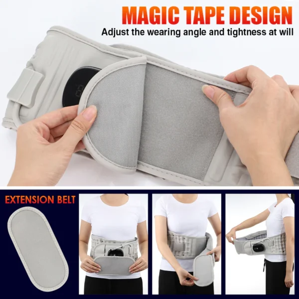 Hailicare LED Massaging Heating Inflatable Decompression Waist Belt