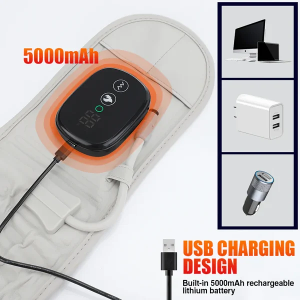 Hailicare LED Massaging Heating Inflatable Decompression Waist Belt