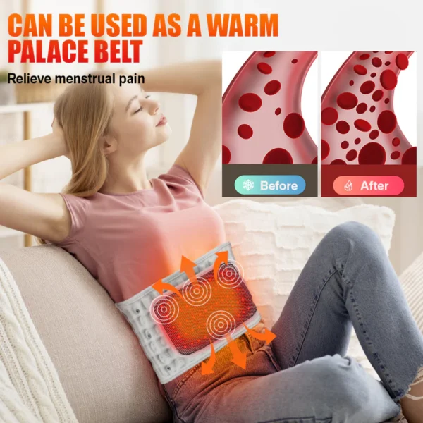 Hailicare LED Massaging Heating Inflatable Decompression Waist Belt