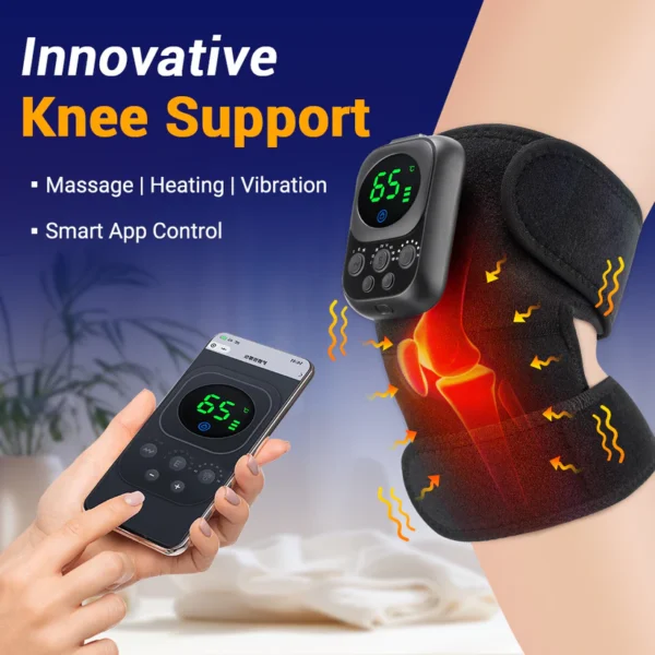 Hailicare Wireless Control Heating Knee Massage Pad for Arthritis Joint Pain Relief Knee Brace Massager