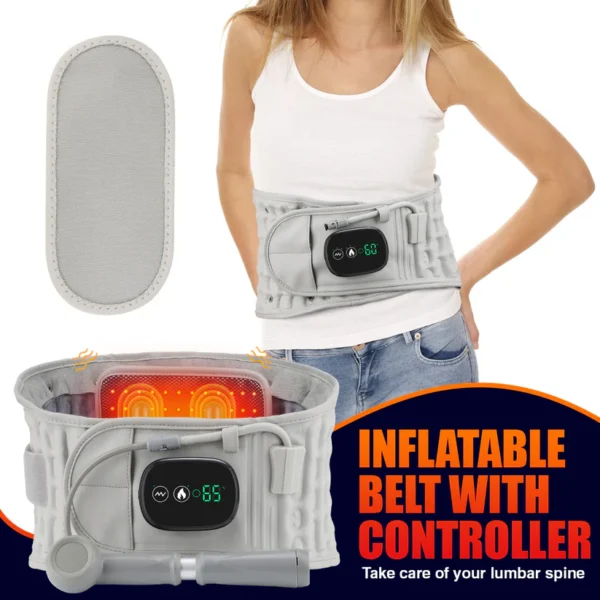 Hailicare LED Massaging Heating Inflatable Decompression Waist Belt