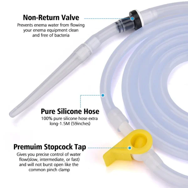 Hailicare Reusable Silicone Enema Cleanse Kit