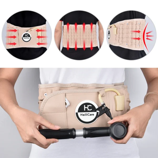 Hailicare Air traction lumbar decompression waist belt for back brace and pain relief