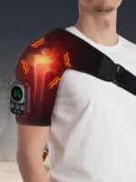 Hailicare Detachable App Control Heating Vibration Shoulder Wrap Massager For Arthritis Pain Relief