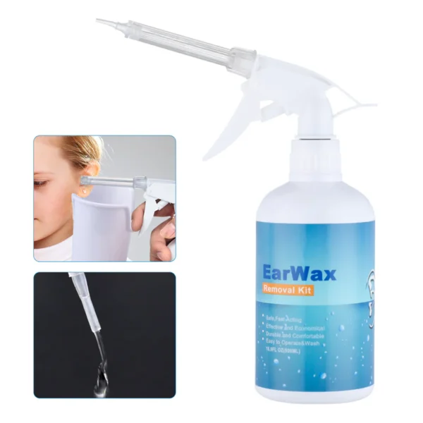 Ear Wax Removal Cleaner Irrigation Kit With 500ml Water Bottle