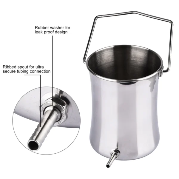 Hailicare Reusable Non-Toxic Stainless Steel Enema Cleanse Kit With 2 Liter Bucket