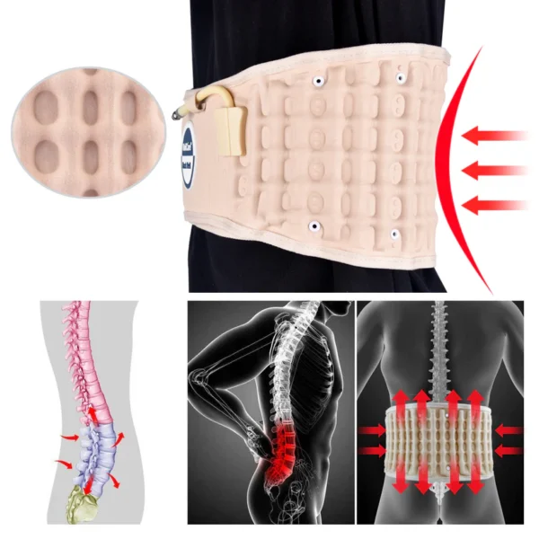 Hailicare Air traction lumbar decompression waist belt for back brace and pain relief