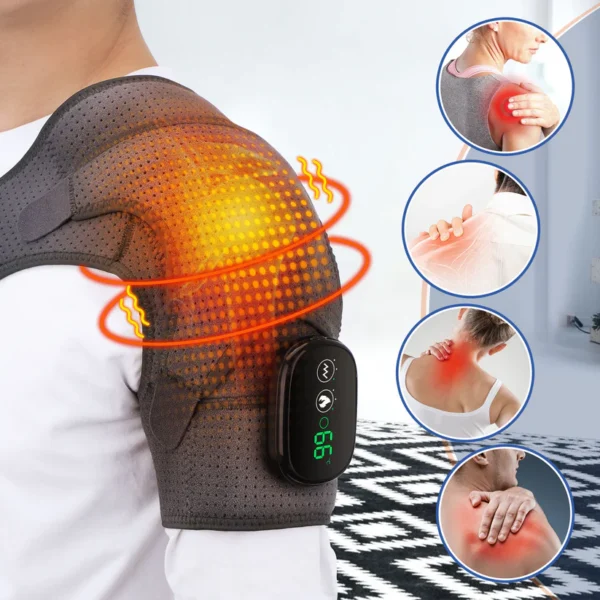 Hailicare Cordless Heating Vibration Shoulder Wrap Massager For Arthritis Pain Relief